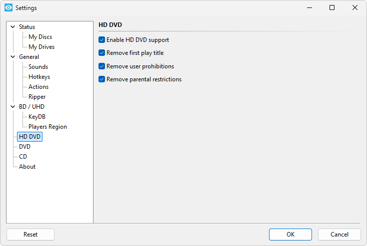 HD DVD window